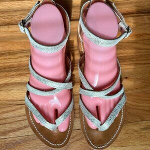 K. Jacques Saint-Tropez women's leather hand made sandals size 38 France